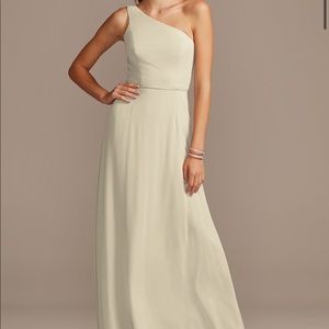 One-Shoulder Simple Chiffon Bridesmaid Dress
